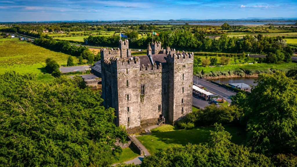 Bunratty Castle from above in County Clare