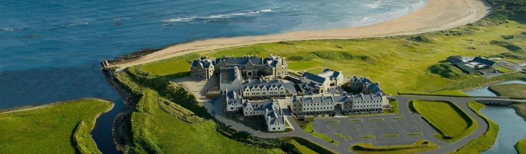 Doonbeg golf resort beside Doughmore Beach on the Atlantic