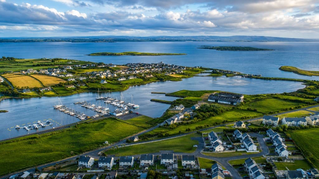 Kilrush Marina and town on the Shannon Estuary